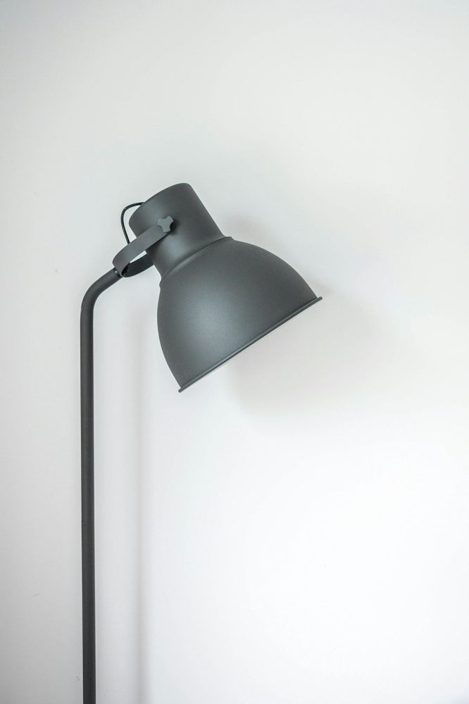 Grey floor lamp