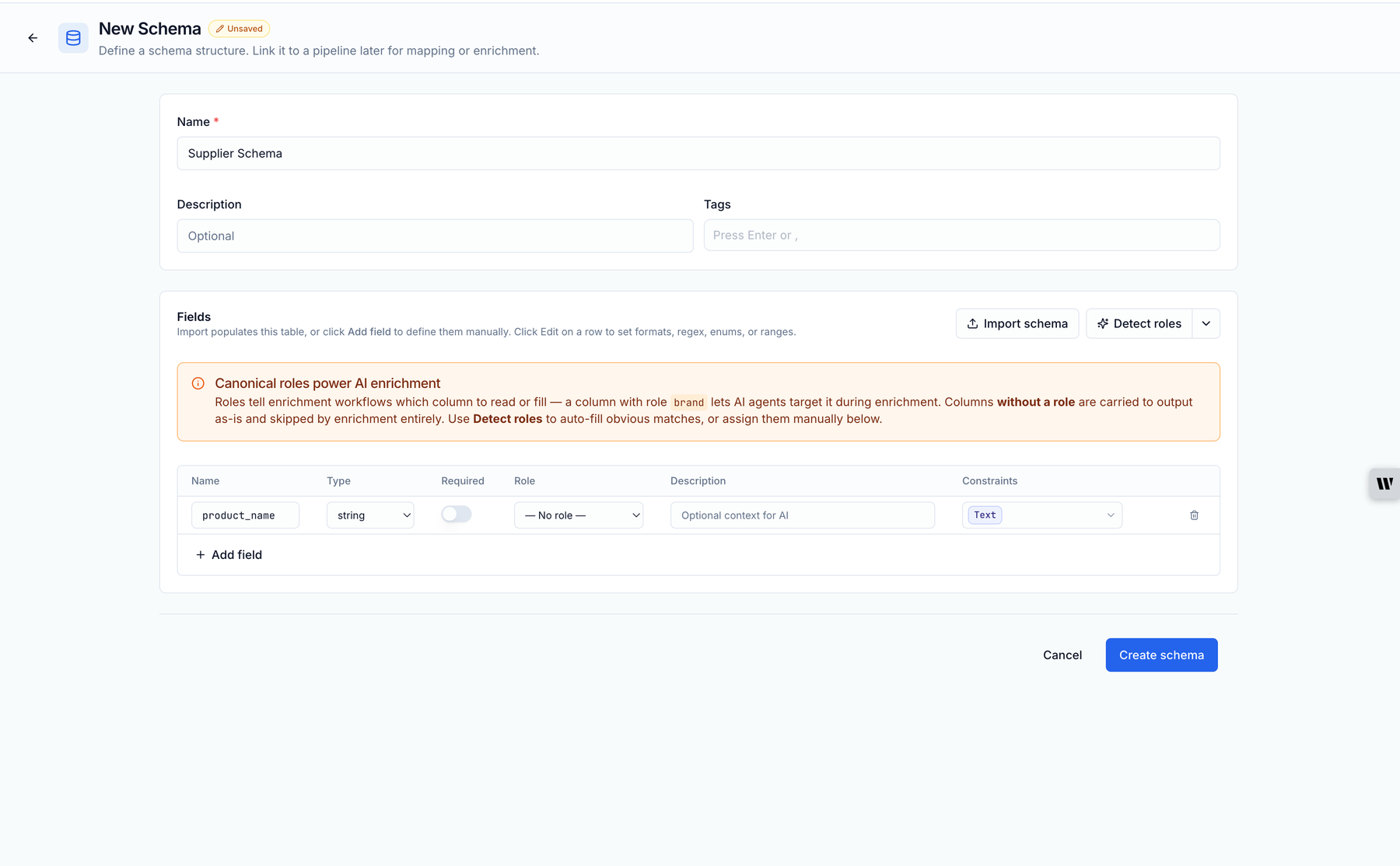 Schema registry editor